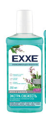 EXXE Ополаскиватель для полости рта  "Экстра свежесть" (голубой), 250 мл/24