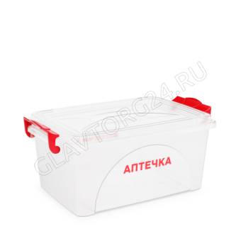 Контейнер "Аптечка" 4,5л прямоугольный (с ручками) (уп.10)