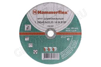 Круг шлифовальный HAMMER 232-007 по металлу A 24 R BF / 230 x 6.0 x 22,23