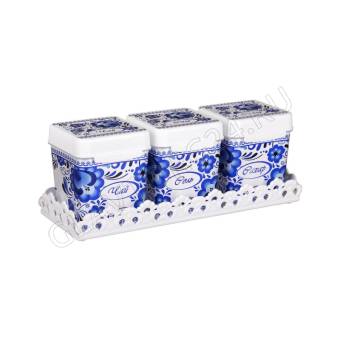 Набор емкостей "Шале" 1,2л. на подставке (уп.9) М4820