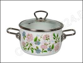 Кастрюля эмалир. сферич. 2,0л белосн. Buket 1SC165S