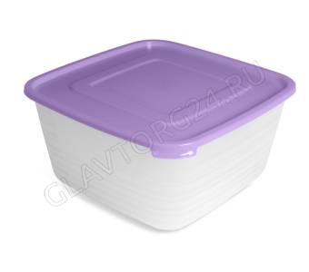 Контейнер для продуктов СВЧ "Унико" квадратный набор 0,45л; 0,9л; 1,4л; 2,1л; 3,0л С221