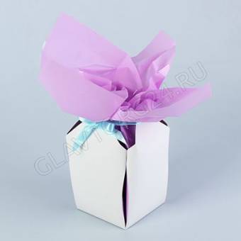 Коробка-ваза для цветов 2в1, 12х17 см, сборная, сиреневый   1505874