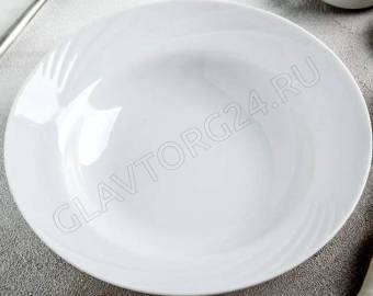 Тарелка 20 см глубокая 250 мл "Бельё" ф.426 "Голубка" 508020