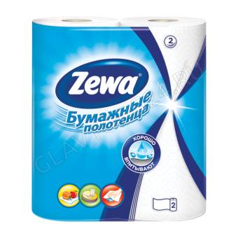 Полотенце бумажные Zewa 2-сл. 2 рул 11,2м (лист-23*22) /12