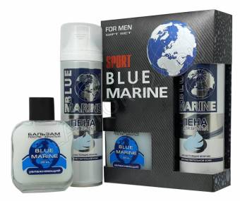 Набор подарочный Blue Marine  SPORT 084 (Лосьон п/бритья 100 + Пена д/бритья 200) муж