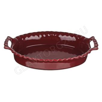 Форма для запекания и сервировки овальная с ручками, керамика, 31х20,5х6см, бордо MILLIMI 