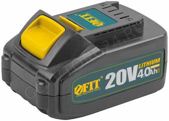 Батарея аккумуляторная FIT 20В Li-Ion 4,0Ач индикатор заряда/79936