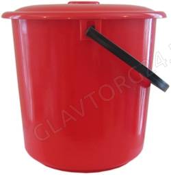 Ведро 15,0л с крышкой пласт. Новосибирск