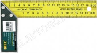 Угольник столярный желтый 350мм/19435