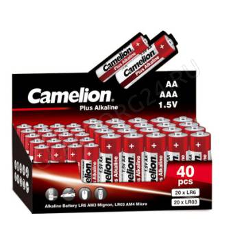 Camelion Plus Alkaline COMBO40 (20LR6+20LR03-CB,1.5В) ВЫПИСЫВАТЬ по 40шт