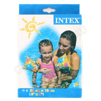 INTEX Нарукавники Забавные рыбки для 3-6лет, 23х15см, 58652