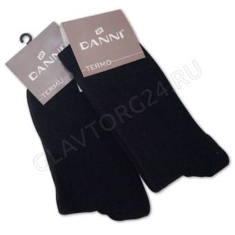 Носки мужские с махровым следом шерсть М-7 асс р-р 39-40(25) черный