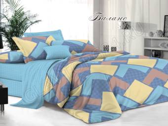 КПБ 1,5сп Satin collection Микросатин БАЛАНС Под143*215+Пр145*215+Нав(70*70)