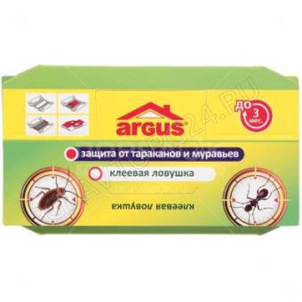 ARGUS клеевая ловушка от тараканов и муравьев (домик PROF) 1шт/120/600