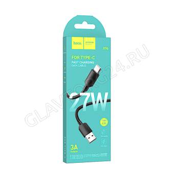 Кабель USB штекер-Type-C штекер HOCO X96 1м 27Вт черный