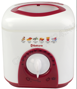 Фритюрница SAKURA SA-7654R 950Вт 1л бело-красный
