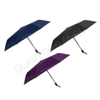 Зонт автомат, металл, пластик, эпонж, 8 спиц, d103 см, 3 цвета