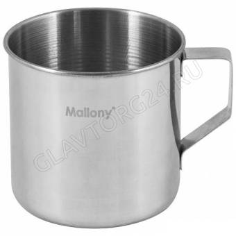 Кружка 500мл нерж. FONTE с загнутыми краями 9*9см арт. 003057