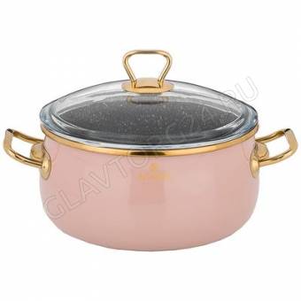 КАСТРЮЛЯ AGNESS ЭМАЛИР. СТ/КР. АНТИПРИГАР. "МРАМОРНЫМ" ПОКРЫТИЕМ 22СМ 4,1Л/ арт. 950-272