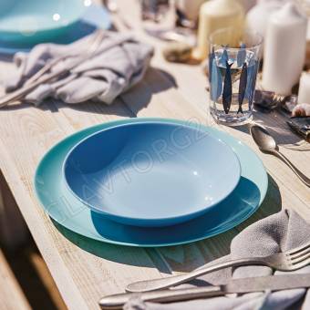 Тарелка 20см суповая ДИВАЛИ ЛАЙТ БЛЮ арт. P2021