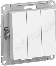 Механизм выключателя 3-кл. СП AtlasDesign 10А IP20 (сх. 1+1+1) 10AX бел. SchE ATN000131