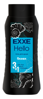 EXXE Hello Мужской гель для душа 3в1 "Океан", 400 мл/12