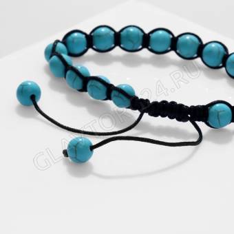 Браслет ассорти "Друиды" бирюза, цвет голубой, d=7   7091622