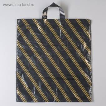 Пакет "Золотая полоса", полиэтиленовый с петлевой ручкой, 44 х 40 см, 43 мкм   4571965