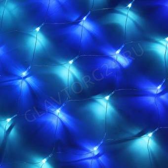 СНОУ БУМ Гирлянда эл.сеть 144LED,1,6x1,6м,хвост русалки,аква/голубой,пост.свечение,прозр.провод,220В