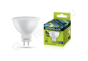 Лампа светод. Ergolux LED-JCDR-9W-GU5.3-6K (JCDR 9Вт GU5.3 6500K 180-240В)