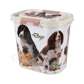 Контейнер "Dogs" для корма 10л (овальный)(уп.8)