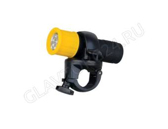 Фонарик Ultra Flash LED652 (фонарь велос., пластик, желтый 9LED,3*R03)