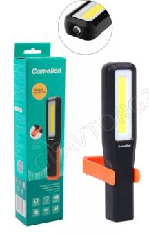 Фонарик Camelion E1440 (фонарь акк.,3,7В, черн.,17xSMD+красн +LED, 3 реж.,Type-C,магн.,пласт. корп)