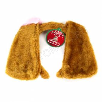 СНОУ БУМ Ободок карнавальный, Уши Собаки, пластик, полиэстер, 17х17см, 2 цвета, арт.7009 РАСПРОДАЖА!