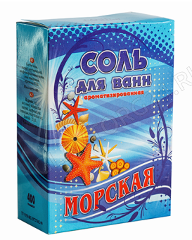 Соль д/ванн Морская 400г/32шт Бийск
