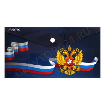Папка-конверт на кнопке Travel дизайн 260*140мм deVENTE горизонт 150мкм "Герб" 7463128