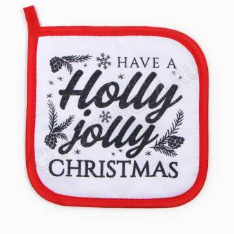 Прихватка 17*17см полиэстер Доляна Holly jolly 