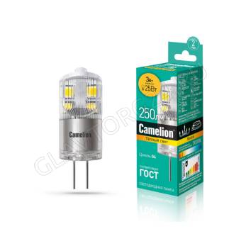 Лампа светод. Camelion  LED3-G4-JD-NF/830/G4  (Эл.лампа светодиодная 3Вт 220В)