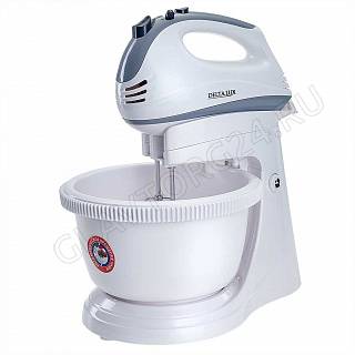 Миксер с чашей DELTA DE-7901C 2л 400Вт 4 насадки бело-серый