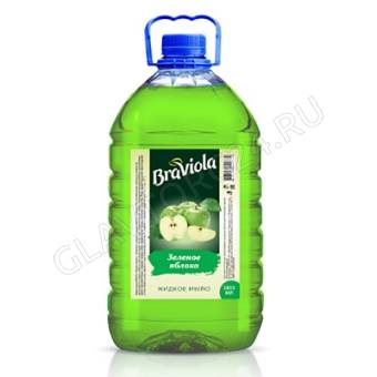 Мыло жидкое BRAVIOLA  5 л ПЭТ Зеленое яблоко (дубль)