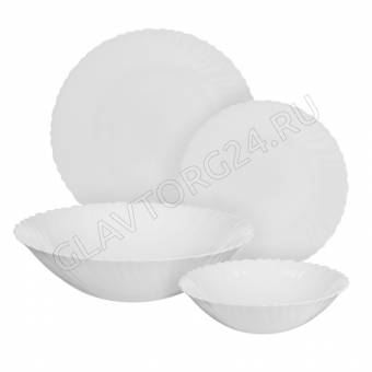 Набор столовой посуды 19 пр.,  Бьянко Плюс  опаловое стекло MILLIMI