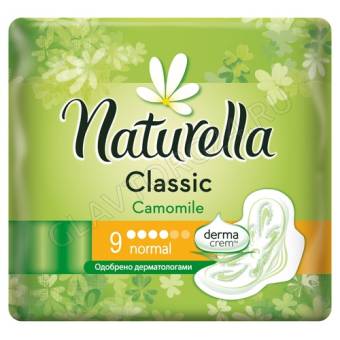 Натурелла Classic прокладки ароматизир с крылышк Camomile Normal Single 9шт/24