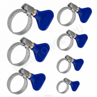 Хомут обжимной накатной с ключом, ширина 9 мм, нерж.сталь, 20-32 мм/99357т