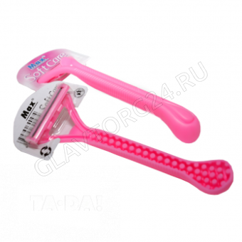 Max Soft Care Станок женский одноразовый 12шт на карте розовый