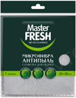 Мастер Фреш Салфетка МИКРОФИБРА антипыль (плюш) для уборки 30*30 см СЕРАЯ, 1 шт