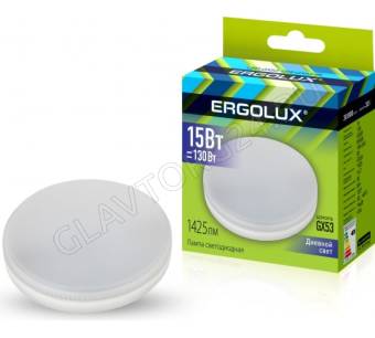 Лампа светод. Ergolux LED-GX53-15W-GX53-6K (15Вт GX53 6500К 180-240В)