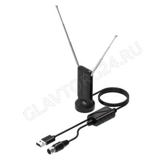 Антенна комнатная DVB-T2 и ДМВ активная Сигнал SAI-300, 20дБ, кабель 2м