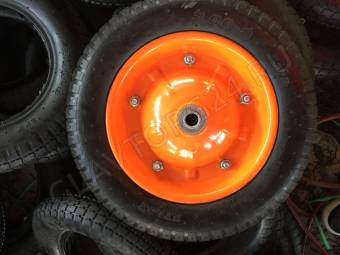 Колесо к тачке 3,00-8 воздушн 16 мм шарик/подш оранжевое