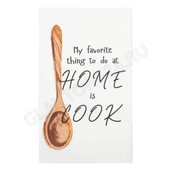Полотенце вафельное хлопок 35*60см Доляна Home cook белый